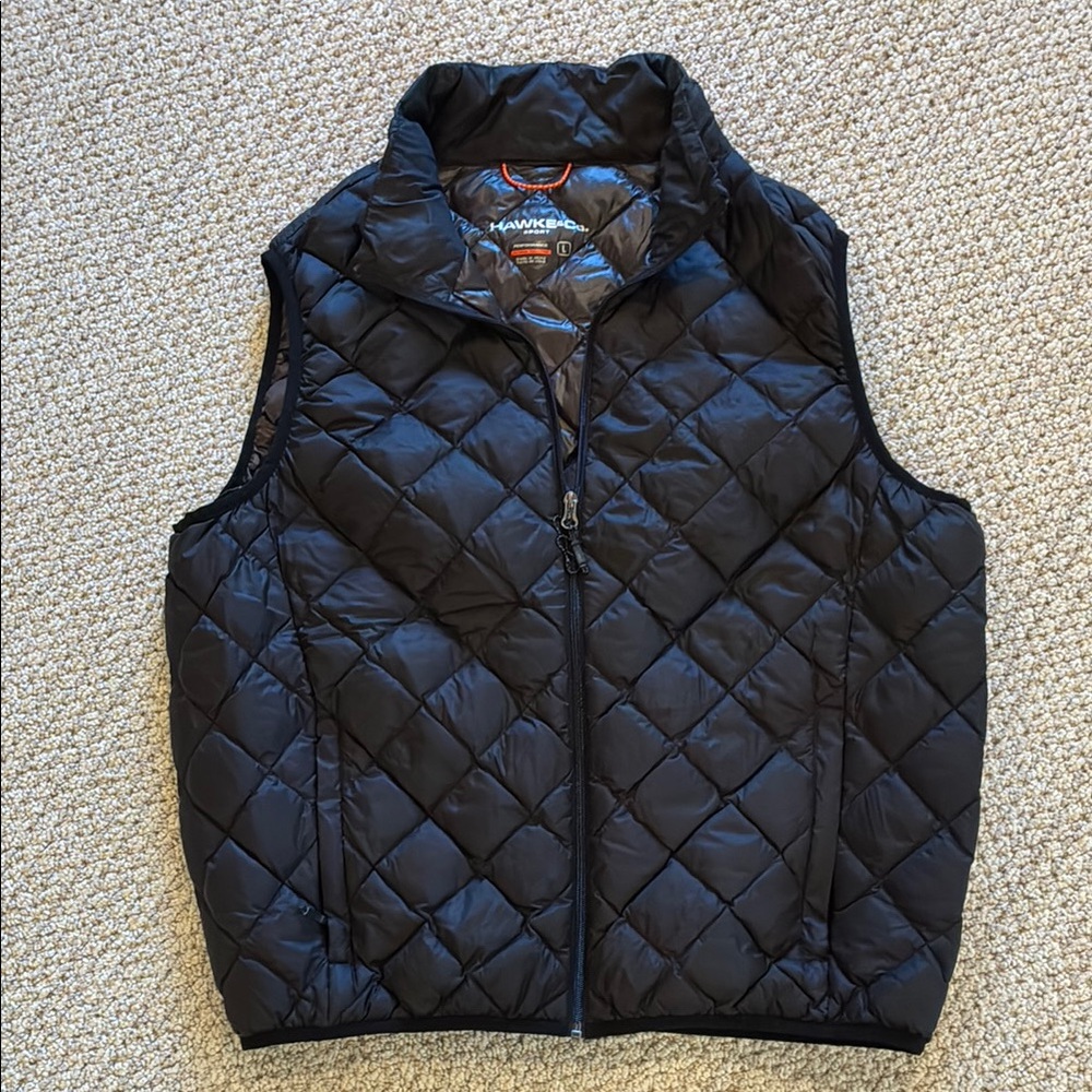 Hawke & Co Black Puffer Down Vest